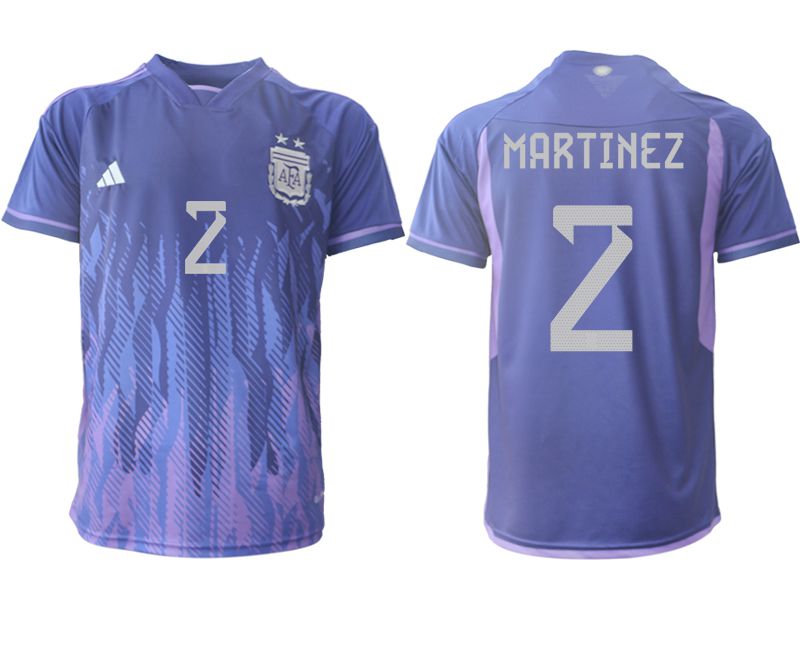 Men 2022 World Cup National Team Argentina away aaa version purple 2 Soccer Jersey